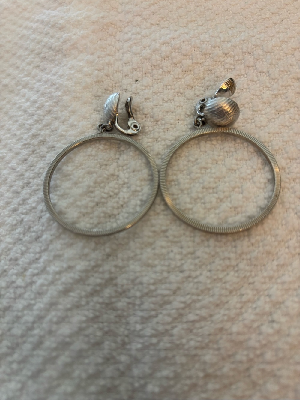 Silver-Tone Hoop Clip-On Earrings